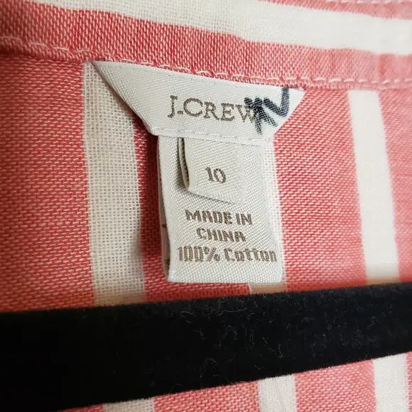 J Crew| Orange and cream striped boat dress - Picture 3 of 11